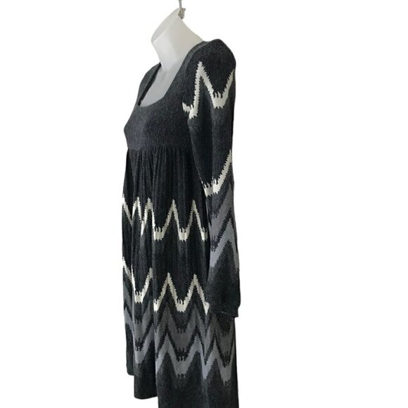 Rebecca  Taylor Grey and White Wool Blend Mini Dress Size S - Picture 4 of 6